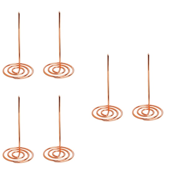 Raindrops 6 Pcs Rose Golden Menu Summons Fork Invoice Document Notes Metal Needle Folder Storage Products for Office Home Kitchen