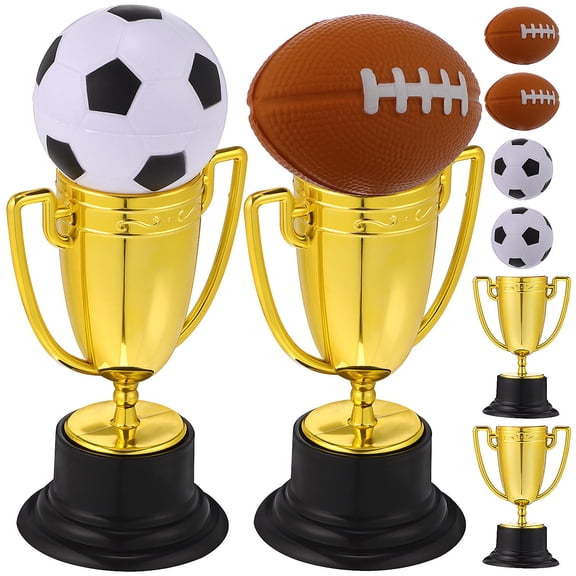 Raindrops  6 Pcs Shaped Trophy Decor Party Plastic Sports Trophies Child