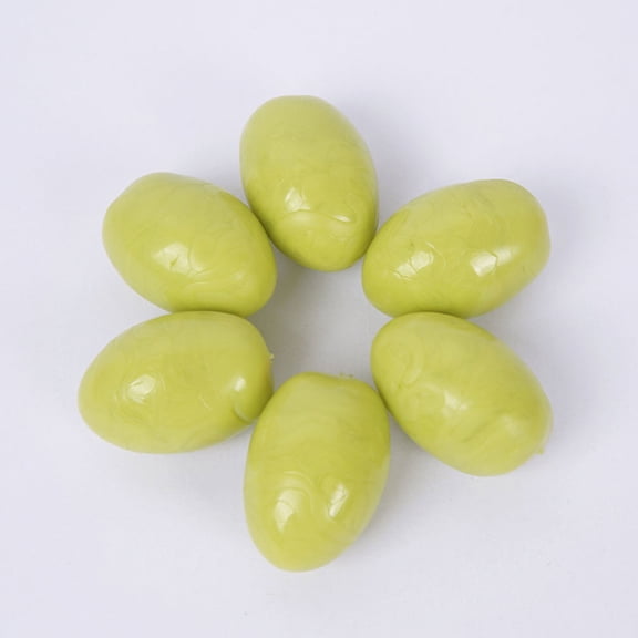 Raindrops  6 Pcs Simulated Green Dates Fruit Arrangement Props Lifelike Fake Fruits