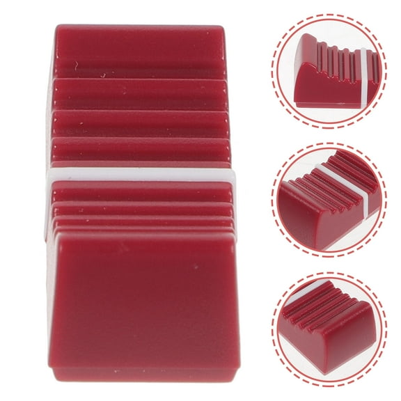 Raindrops 6 Pcs Sliders Flat Push Knobs Straight Slider 2.4x1cm Red