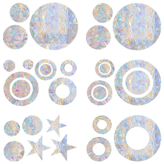 Raindrops 6 Pcs Static Cling Decal Windows Window Film 30x20cm