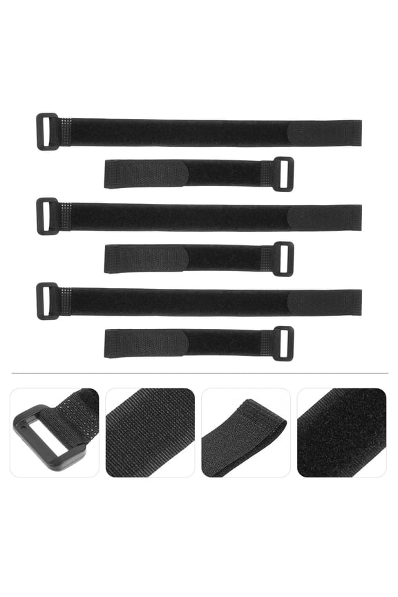 6 Pcs Strap Luggage Lashing Tie Downs Straps Belt Black