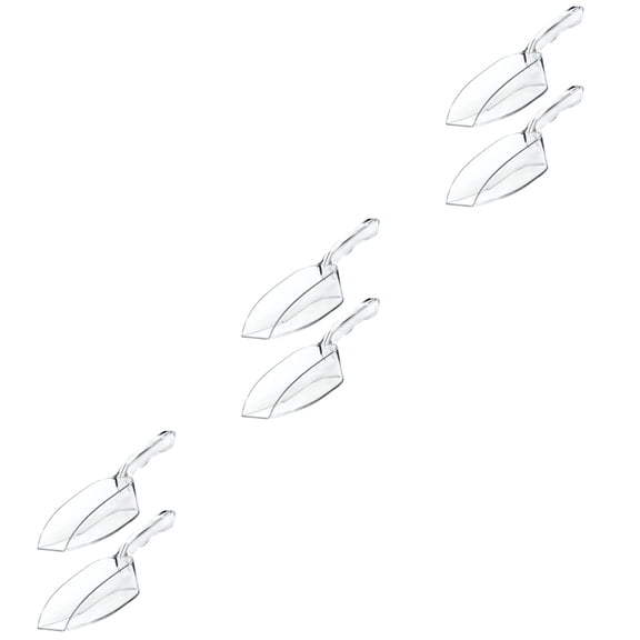 DEMACRIO Simple Design Flour Shovel Pc Transparent 6Pcs 8.6X2.6In