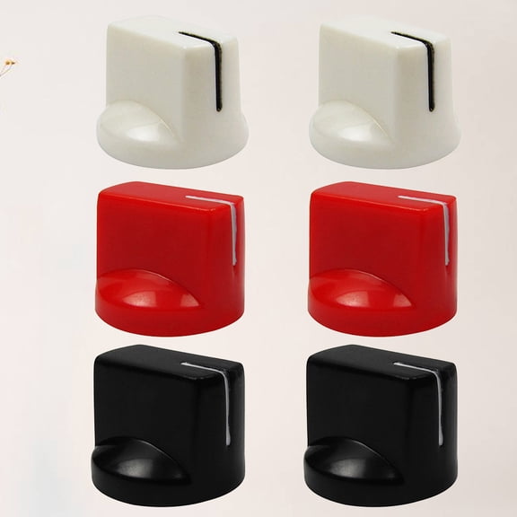 LABRIMP 6-Pack Guitar Knobs Flat Volume and Tone Control Replacement Assorted Colors for Electric Guitar