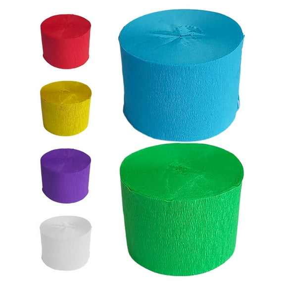 Raindrops Party Streamers Crepe Paper Rolls Grass Green DIY Material Home Activities 6 Rolls