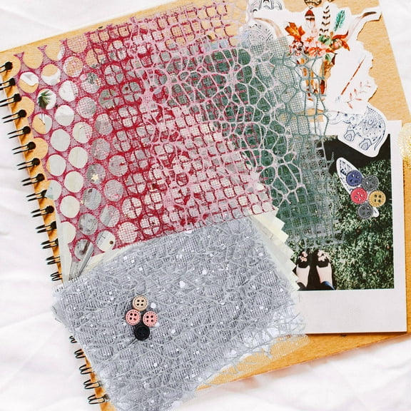 Raindrops 6 Sets Junk Journal Supplies Textured Paper for Memory Keeping