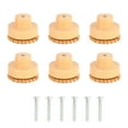 thumbnail image 1 of Raindrops 6-Pack White Rattan Drawer Knobs Set, Stylish Furniture Handles for Cabinets and Dressers, 1 of 8