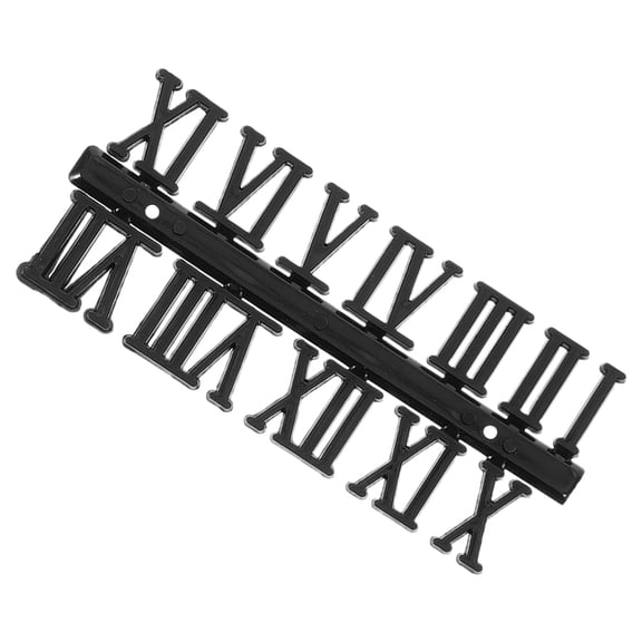 Raindrops 6Sets DIY Roman Clock Numerals Black Plastic Kit for Wall Clock Decoration