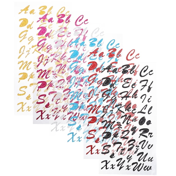 Raindrops 6 Sheets Self Adhesive Letter Number Stickers for Mailbox and Storage Case Decorating