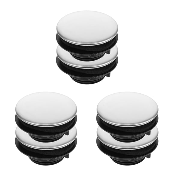 Raindrops 6-Pack Bath Overflow Drain Covers, Universal Sink Hole Plugs, Faucet Hole Covers for Kitchen and Bathroom Sinks, Decorative and
