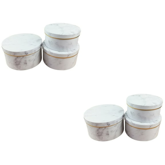 Raindrops 6 pcs Paper Flower Wrapping Box Cylinder Gift Boxes Flower Arrangement Paper Boxes