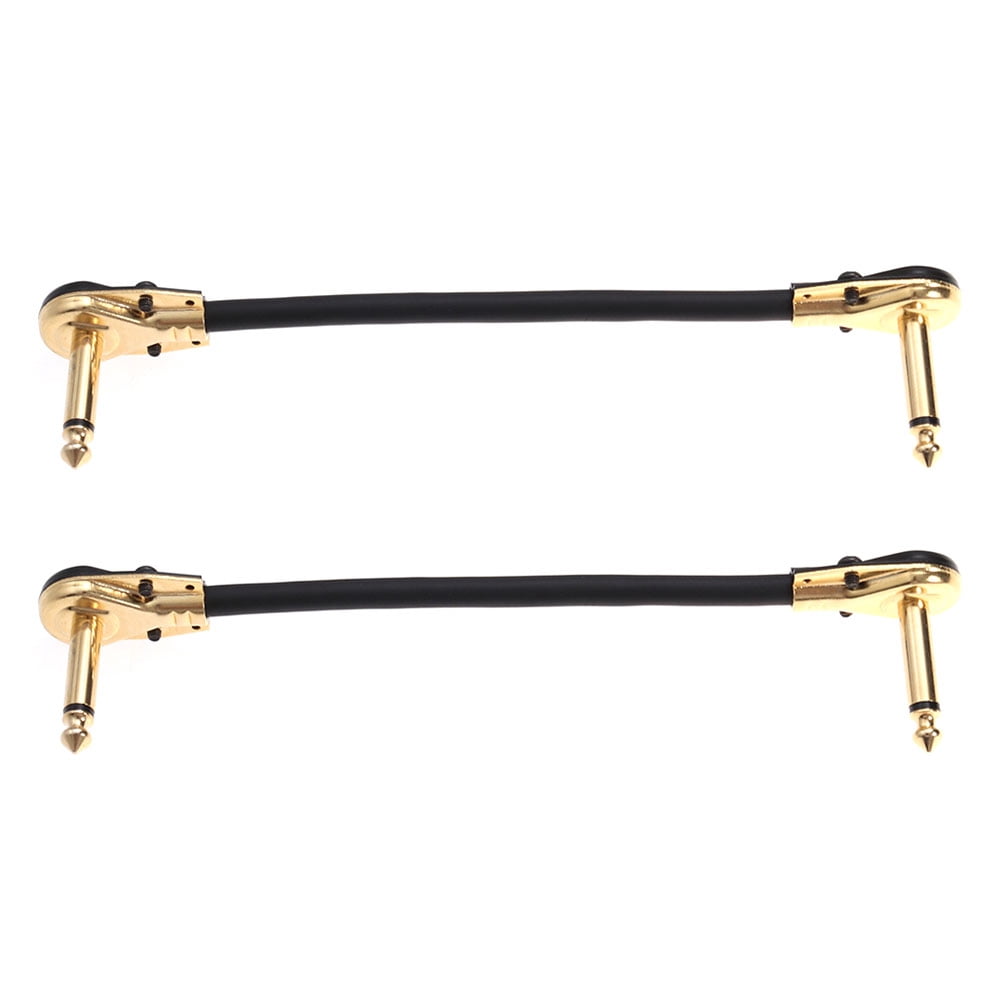 FOMIYES Electric Guitar Audio Cable Golden Clear Sound Quality Flexible 6Pcs