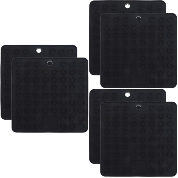 Raindrops 6-Pack Silicone Pot Holders and Table Mats Non- Kitchen Countertop Pads
