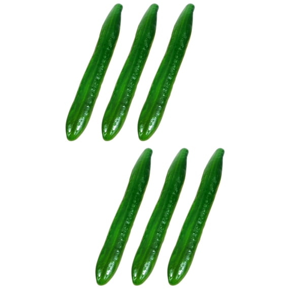 Raindrops 6 pcs Simulation Cucumber Models Fake Cucumber Foams Cucumber Faux Vegetable Props