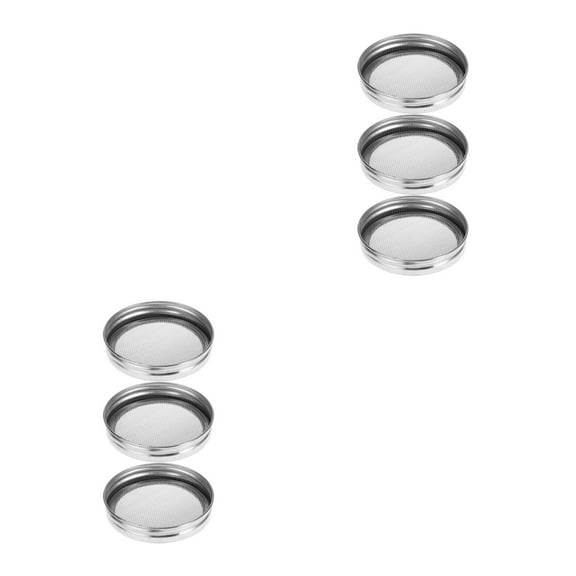 Raindrops 6 pcs Stainless Steel Sprouting Lids For Wide Mouth Mason Jars Reusable Mesh Germination Lids For Growing Sprouts Sprouting Lids 70mm