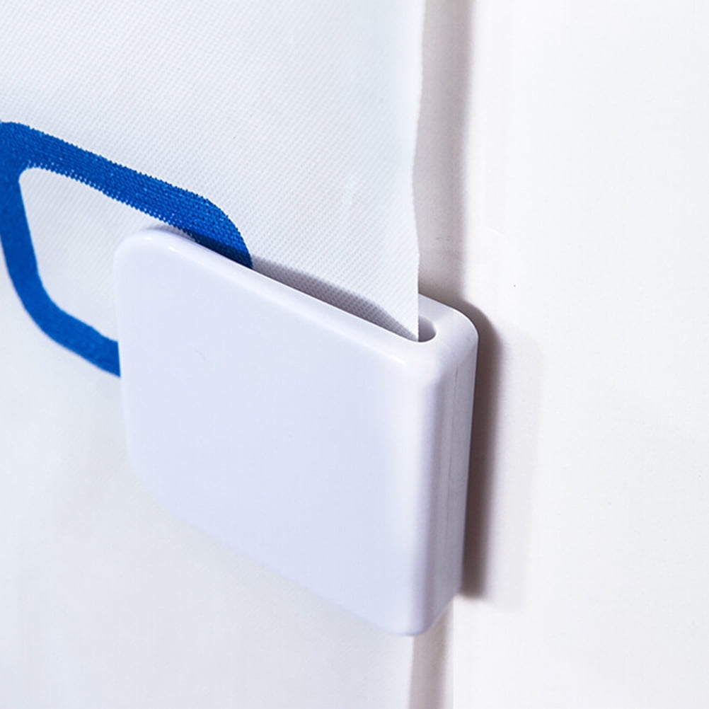 Shower Curtain Clips (8 Pack) - Windproof & Splash Guard, Self-Adhesive For Tiles