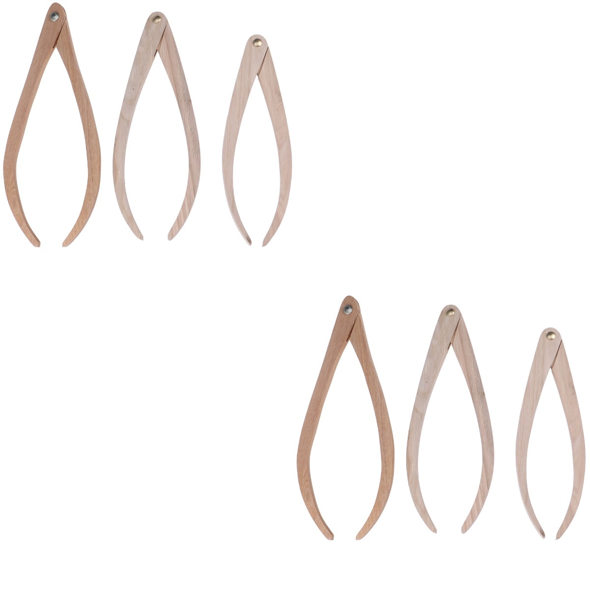 Raindrops 6 pcs  Wooden Calipers Pottery Clay Ceramic Measuring Tool (8inch, 10inch, 12inch)