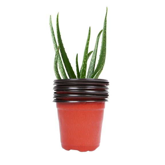 Raindrops Plastic Plant Pots Red Lightweight with Drainage Holes, 60PCS Starter Containers for Gardening