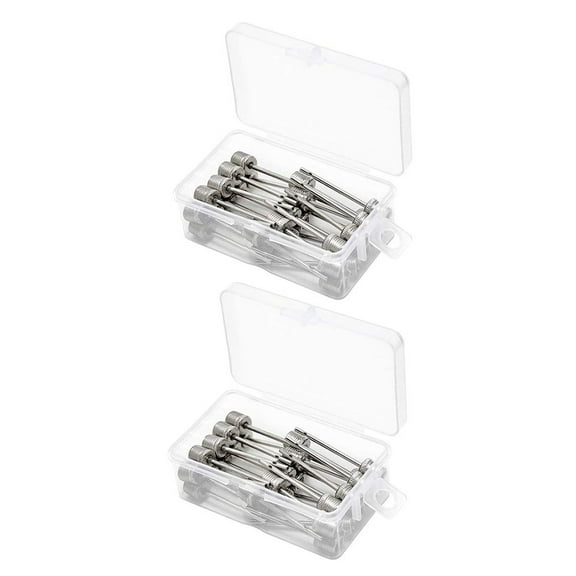 Raindrops 60 Pcs Electric Balloon Pump Air Pump Needle 3.8X0.7CM Silver