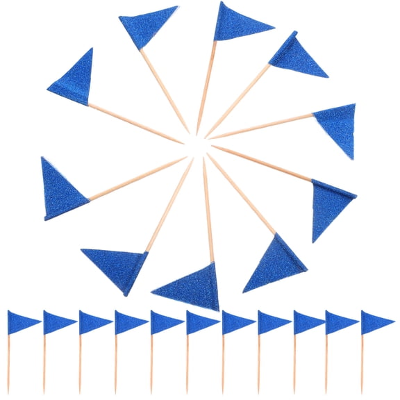 Raindrops  60 Pcs Flag Cupcake Toppers Sign Paper Toothpick Flags
