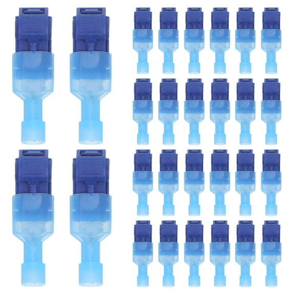 Raindrops 60Pairs Insulated T Tap Wire Connectors Blue Spade Terminal Kit for Efficient Electrical Wiring