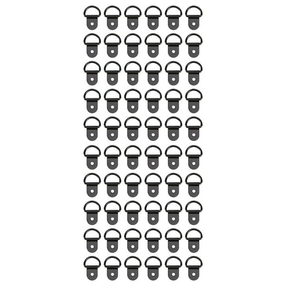 Raindrops D-Ring Fittings D-Ring Tie Downs Black Handmade Supplies Wall Decoration 60pcs