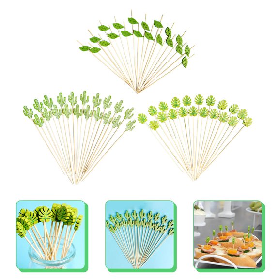 Raindrops 60Pcs Fruit Picks Tropical Cupcake Decorations for Home Users