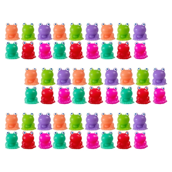 Raindrops 60Pcs Miniature Resin Frog Decorations Glow In The Dark Frog Statues Cartoon Small Frog Charms