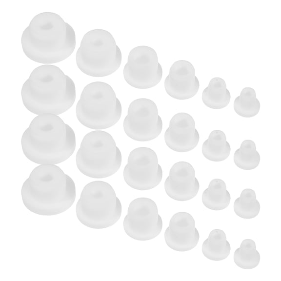 FOMIYES 60Pcs White Silicone Salt Jar Stoppers Bottle Caps for Kitchen Condiment Bottles
