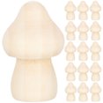 thumbnail image 1 of Raindrops 60Pcs Wooden Mushroom Models Khaki 3.2X2Cm for DIY Handicrafts and Decoration, 1 of 8