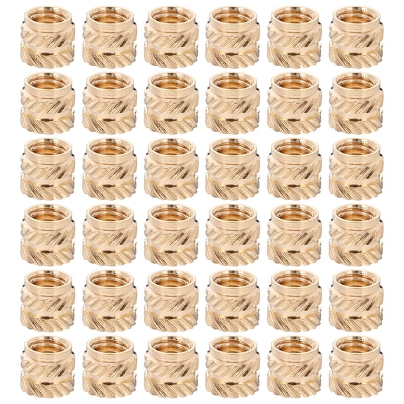 Raindrops 60pcs M5 Brass Threaded Inserts for Plastic Metal Heat Set Nuts, High Precision for 3D Printing, Woodworking, and Projects