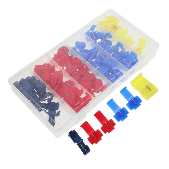 Raindrops 65Pcs T-tap Wire Terminals Wire Tap Connectors Male Quick Disconnects Electrical Connectors Kit