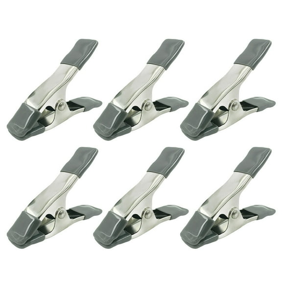 Raindrops 6Pcs Heavy Duty Backdrop Clips for Canvas Muslin and Reflectors in Grey