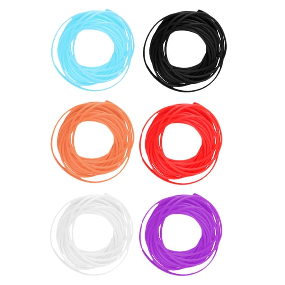 Raindrops 6Pcs Hollow Elastic Rubber Rope for DIY Necklace Making and Beading Crafts