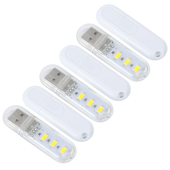 Raindrops Mini USB Keyboard Lamp, 6-Pack Assorted Colors, Portable Back to School Lighting Accessory