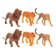 thumbnail image 1 of Raindrops 6Pcs Animal Figurine Wild Animals Cake Ornament Desktop Animal Statue Jungle Animal Craft, 1 of 8