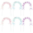 thumbnail image 1 of Raindrops 6Pcs Arch Cake Decorations Birthday Cake Decorations Pretty Cake Picks, 1 of 8