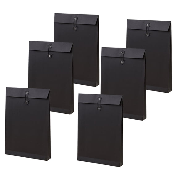 FOMIYES 6Pcs Black Business Storage Case Paper Portfolio for Files and Documents