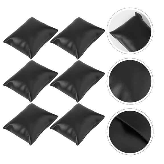 Raindrops 6Pcs Black Watch Display Pillow for Shop Display Home Decoration Personal Use