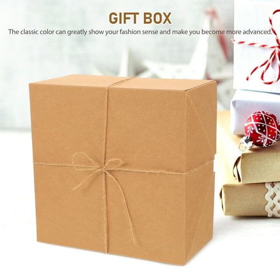 Raindrops 6Pcs Brown Kraft Paper Boxes for Packaging and Storage 11.8x7.9x3.9in