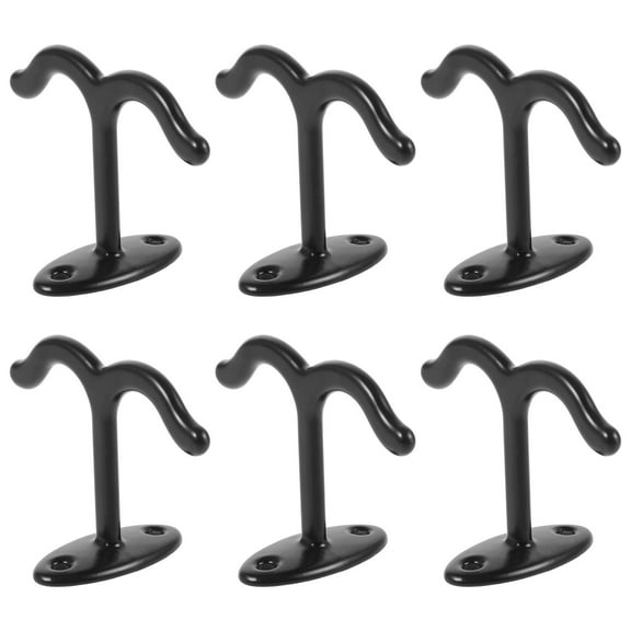 Black Zinc Alloy Ceiling Hooks for Home Use Sturdy and Durable 6 Pieces 3.94 Inches