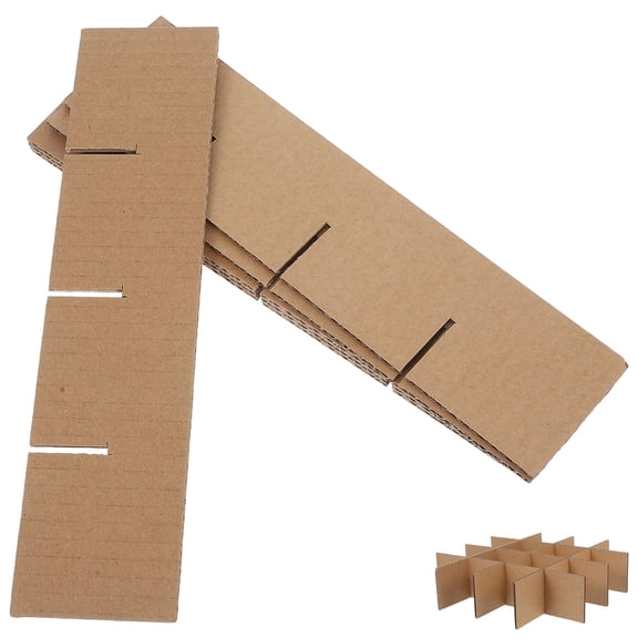 FOMIYES 6Pcs Khaki Craft Organizer Cardboard Divider for Small Storage Boxes and Shipping