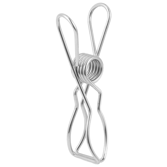 Raindrops 6-Pack Metal Clothes Hanger Clips, Laundry Pegs for Outdoor Use on Windy Days, Strong Grip Clothesline Accessories
