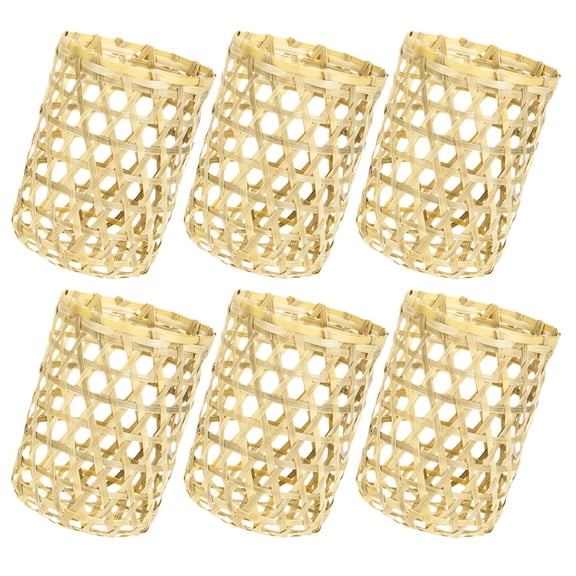 Raindrops Glass Vase Holders Khaki Cup Sleeves Set of 6 Decorative Drinkware Accessories