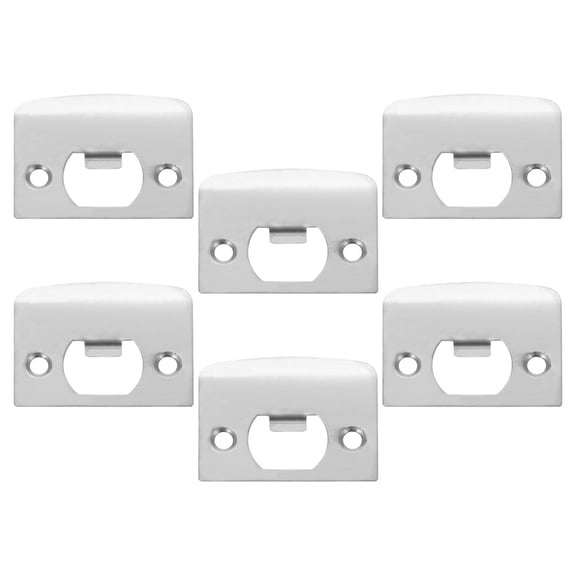 Raindrops 6Pcs Door Strike Plate Deadbolt Strike Plate Stainless Steel Security For Diy Enthusiasts 2.50X1.80X0.20In