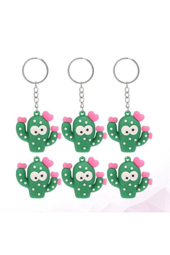 6pcs Cute Keyrings Multi Metal Keychain Kids Key Holder for Everyday Use