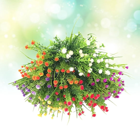 Raindrops Plastic Water Grass Uv Resistant for Indoor Outdoor Decoration 6Pcs