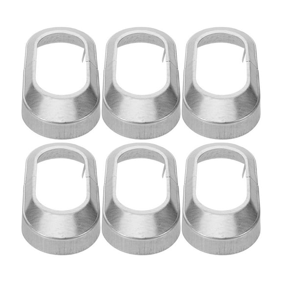 Raindrops 6Pcs Fence Post Protector Zinc Steel Post Skirt for Outdoor Use Silver 4.87X2.55X1.18in