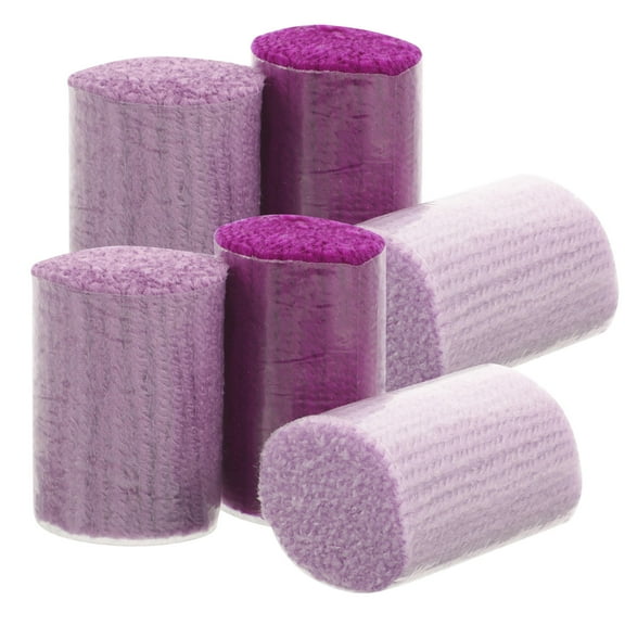 Raindrops 6Pcs Hook Rug Yarn Carpet Yarn Purple Acrylic Fiber for Craft Supplies DIY Crafts