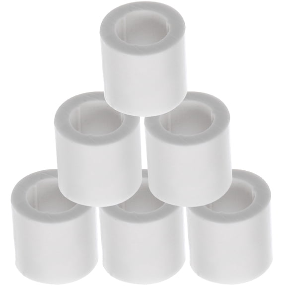 Raindrops Plastic Pool Cue Tips White Protective Covers for Daily Use 6Pcs